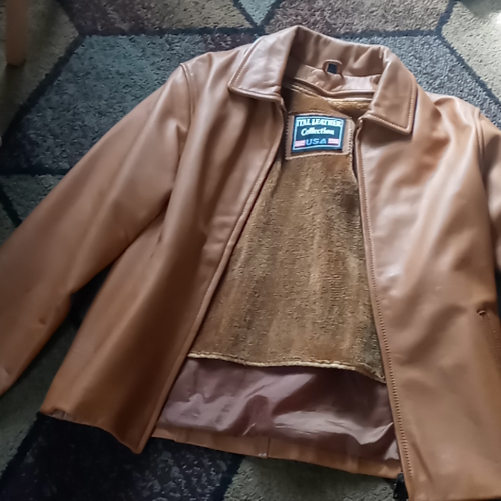 Leather coat